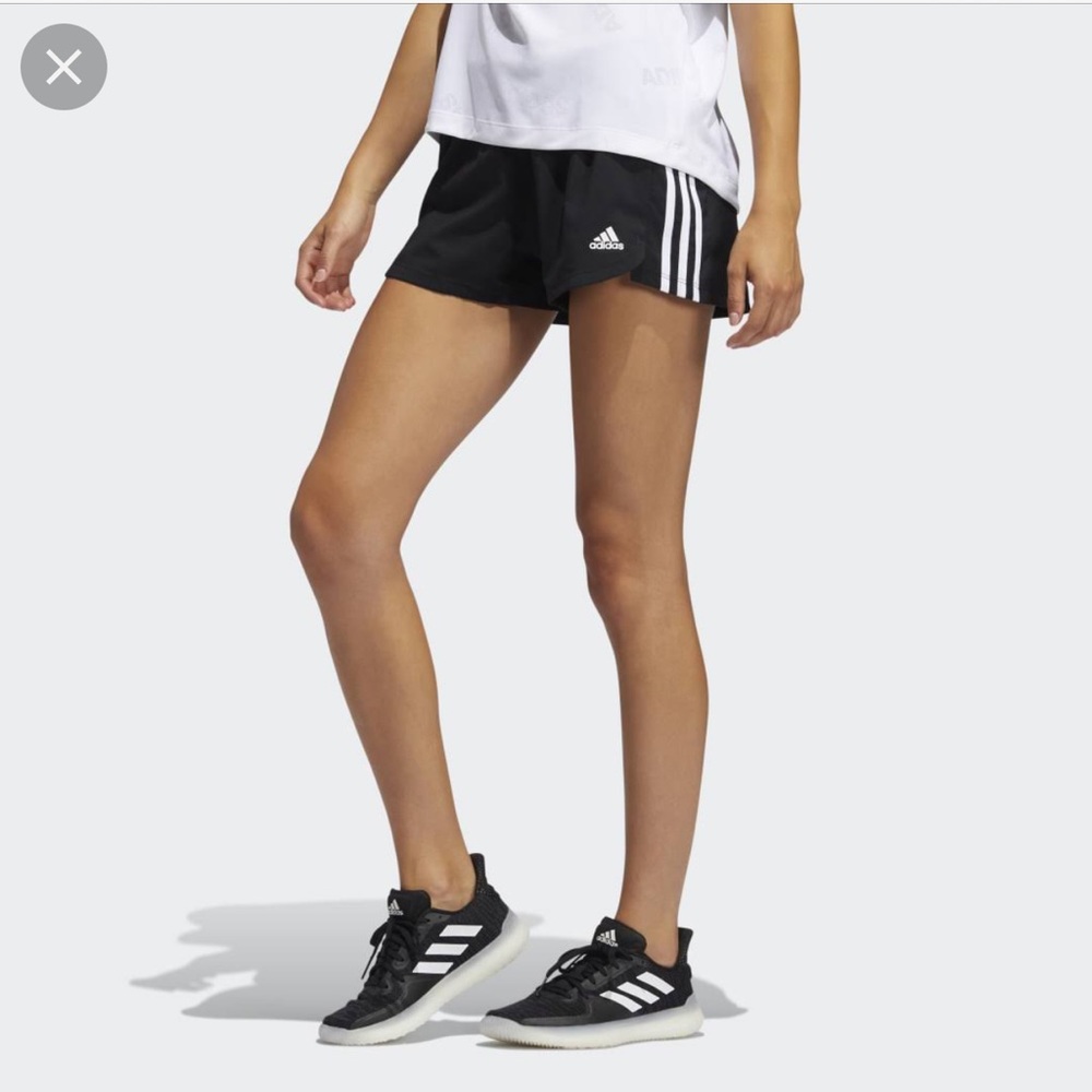Adidas black track shorts size medium